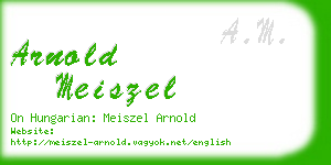 arnold meiszel business card